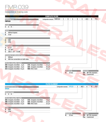 FMP-039-4-B-A-A-6-A25-N-P01 MP Filtri