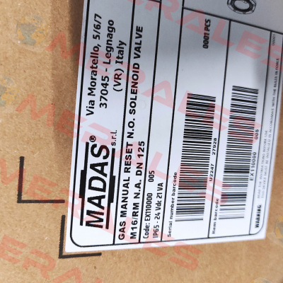 M16/RM N.A, DN125 (24Vdc) Madas