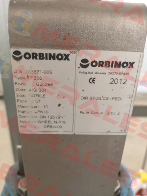 Typ EB06 PN10 DN 125 Orbinox