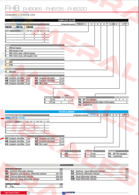 P/N: 1658 Type: HP-065-1-A03-A-H-P01 MP Filtri
