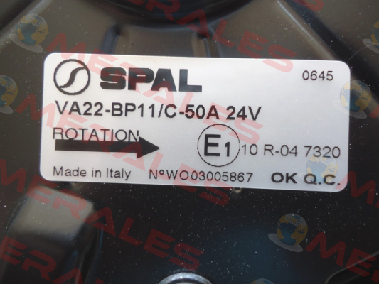 VA22BP11C50A SPAL