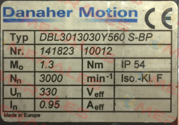 DBL3-0130-30-Y-560-SBP Danaher Motion
