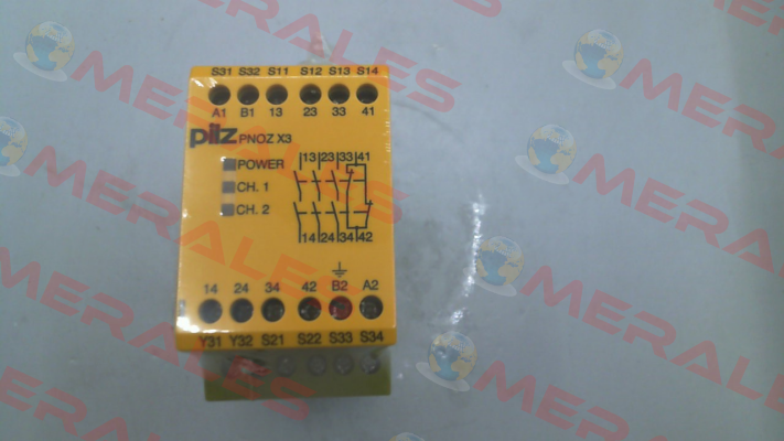 p/n: 774314, Type: PNOZ X3 110VAC 24VDC 3n/o 1n/c 1so Pilz