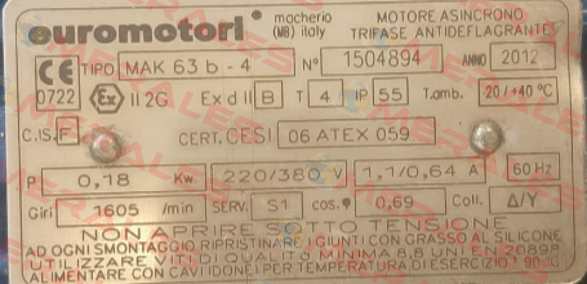 MAK063BP4B5#0089 Euromotori