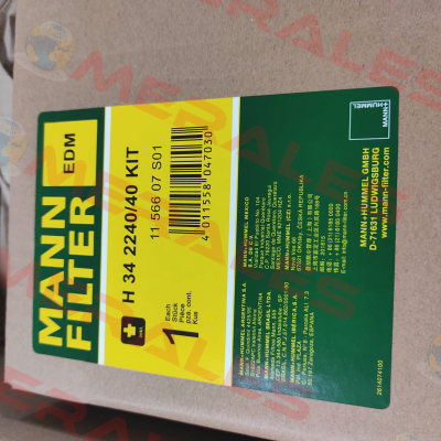 H 34 2240/40 KIT Mann Filter (Mann-Hummel)