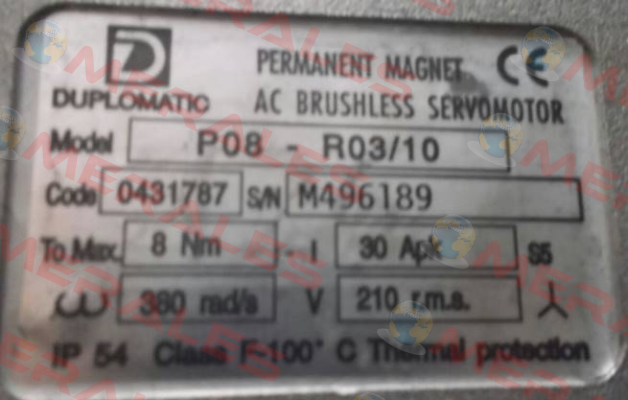 P08-R03/10 obsolete, replacement P08-C01-230/20 Duplomatic