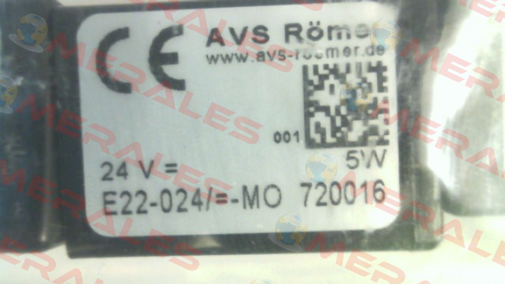 70001138 - E22-024/= -M0 Solenoid coil IP00 Avs Römer
