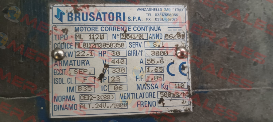 ML 112M N:21541/01 Brusatori
