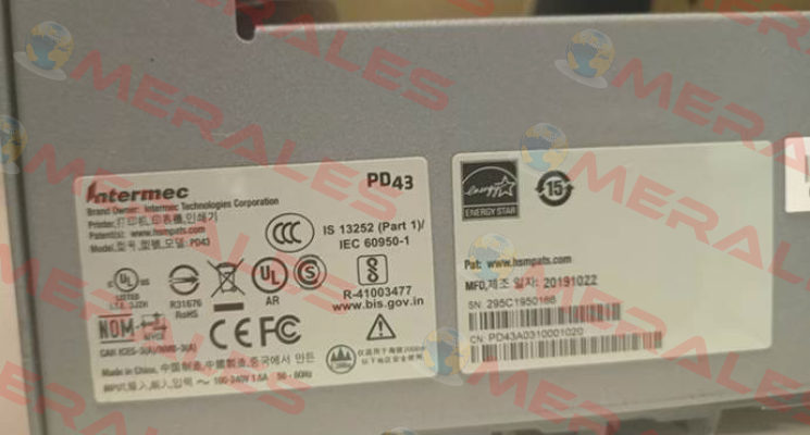 PD43A0310001020 Intermec (Honeywell)