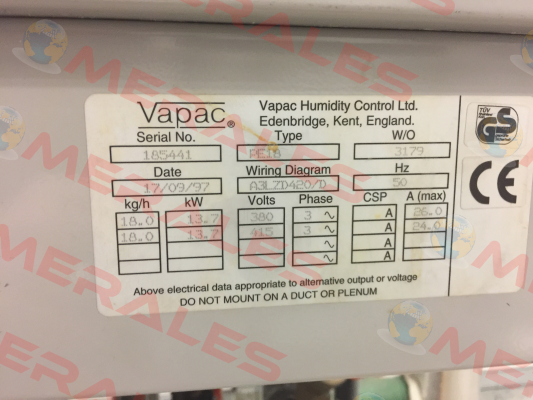 PCM3N-3WA Vapac