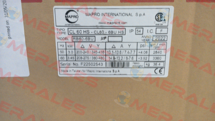 CL 60 HS  kW3 TF Mapro