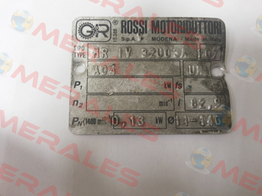 MR IV 32 UO3A - 63A 4  Rossi