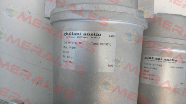 KIT REPLACEMENT GASKETS FOR LINE FILTER 70104/01; Giuliani Anello