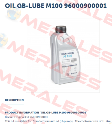 BECKER LUBE M 100 Becker