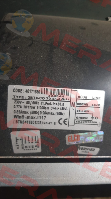GMV 3BTB.CO.70.45.A.0/11 BTNB41TB0120S *40171880* Elco