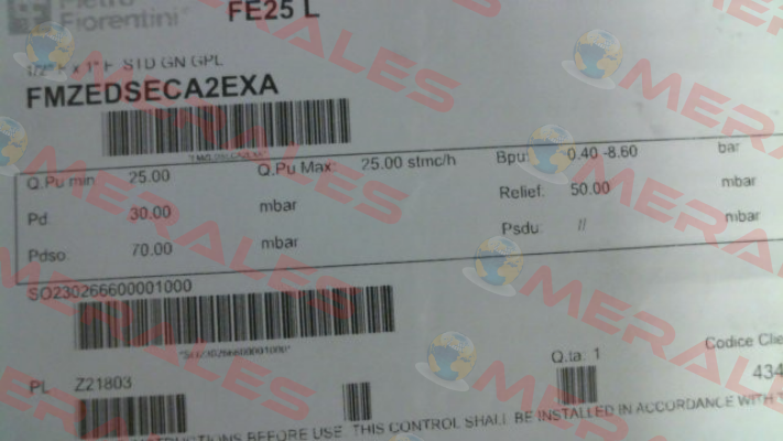 FMZEDSECA2EXA /  S/N 201506514466 Pietro Fiorentini