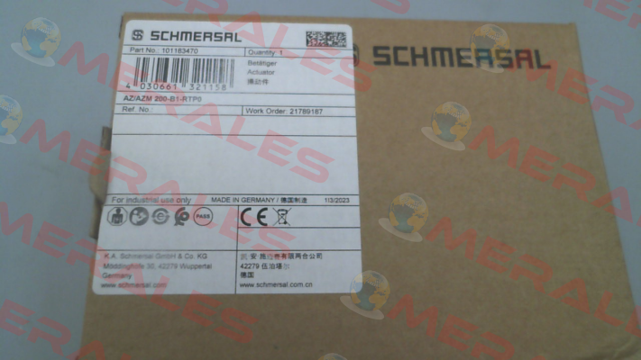 p/n: 101183470, Type: AZ/AZM 200-B1-RTP0 Schmersal