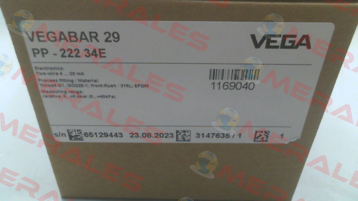 VEGABAR 29 \ B29.XXXX3QCSZB Vega