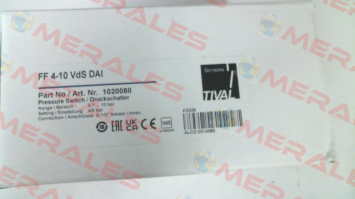 P/N: 1020080, Type FF4- 10 VdS DAI Tival-Sensors