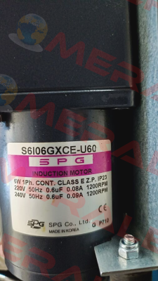 S6I06GXCE-U60 Spg Motor