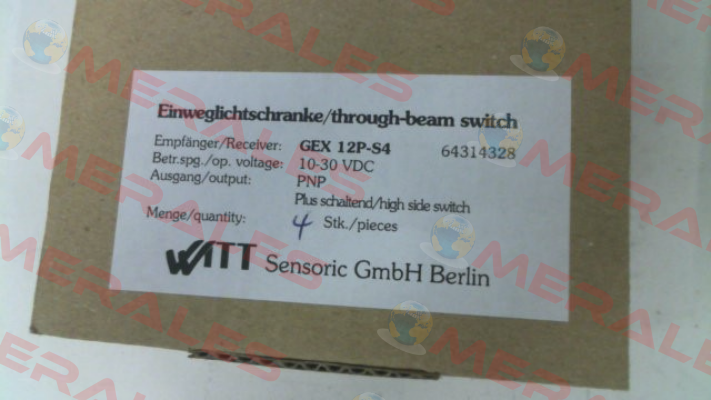 GEX 12P-S4 / 64314328 Witt Sensoric