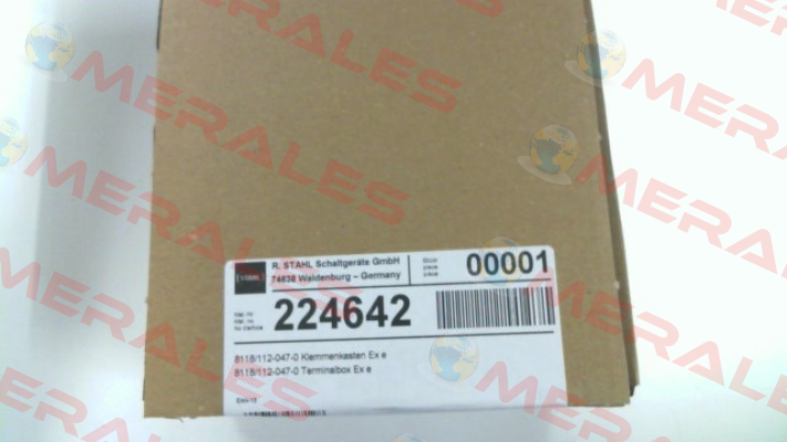 P/N: 224642, Type: 8118/112-047-0 Stahl