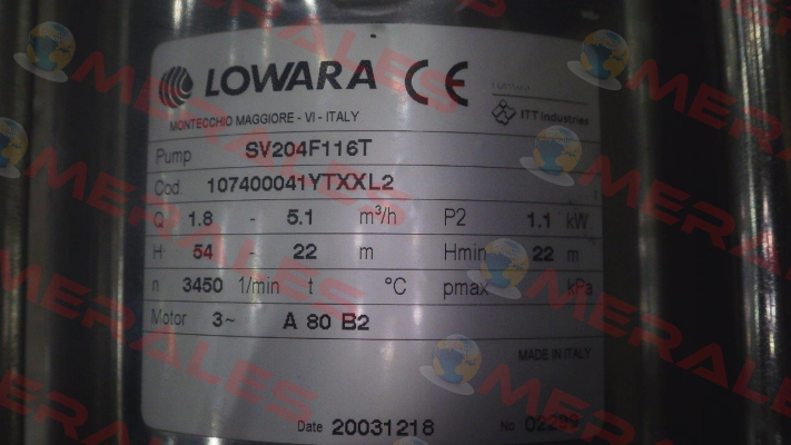 SV204F116T  Lowara