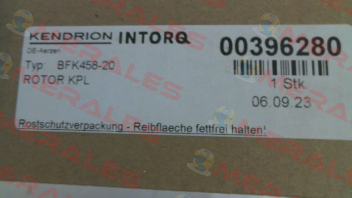 00396280 / Typ INTORQ BFK458 Kendrion