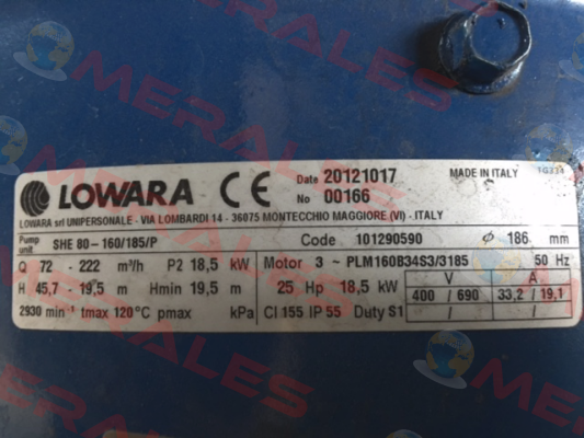 SHE 80-160/185 Lowara