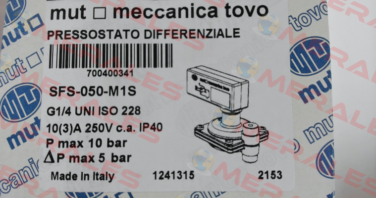 7.004.00027 / 7.004.00341 Mut Meccanica Tovo SpA